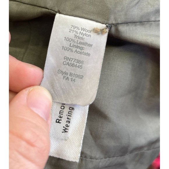 Madewell Womens Size 10 City Grid Wool Peacoat Brown Black Colorblock Winter - Picture 7 of 12